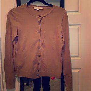 Camel Colored Loft cardigan